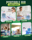 Portable Air Conditioner Fan – 3 Speeds & Colorful LED Lights