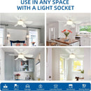 Compact Silent Ceiling Fan-Integrated Ceiling Light - Three Light Settings with Remote