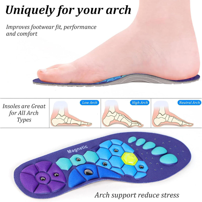 Magnetic Therapy Insoles – Breathable Acupressure Shoe Inserts for Foot Massage & Pain Relief