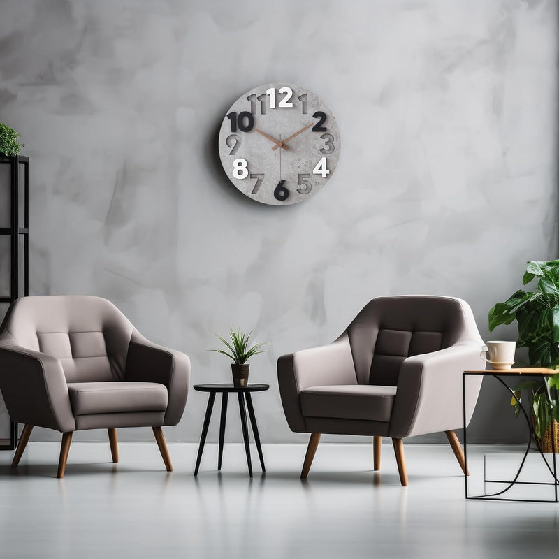 Modern Silent Wall Clock – Stylish Cutout Design for Every Room