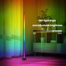 Smart LED Corner Floor Lamp – 122cm RGB Dimmable Modern Light with Remote & App Control