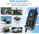5A Smart Car Battery Charger 6V/12V – LCD Display Automatic