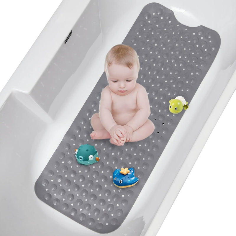 Non-Slip Bath Mat with Suction Cups – Anti-Mildew Washable Safe for Kids & Elderly