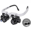 Head-Mounted Illuminated Magnifying Glasses – High-Definition Lenses X8 X15 X23