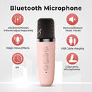 Portable Karaoke Machine – Bluetooth Speaker with 2 Wireless Mics & LED Lights