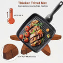 Wooden Tree Trivet Set with Stand – 3 Piece Heat-Resistant Coasters