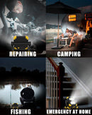 Rechargeable LED Work Light – 360° Rotating Waterproof Floodlight & Power Bank