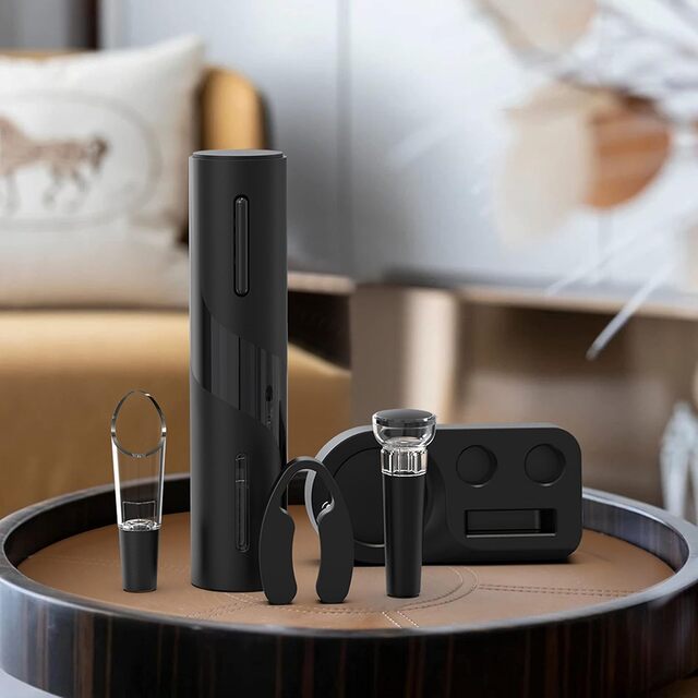 Rechargeable Wine Bottle Opener – Electric Corkscrew with Foil Cutter