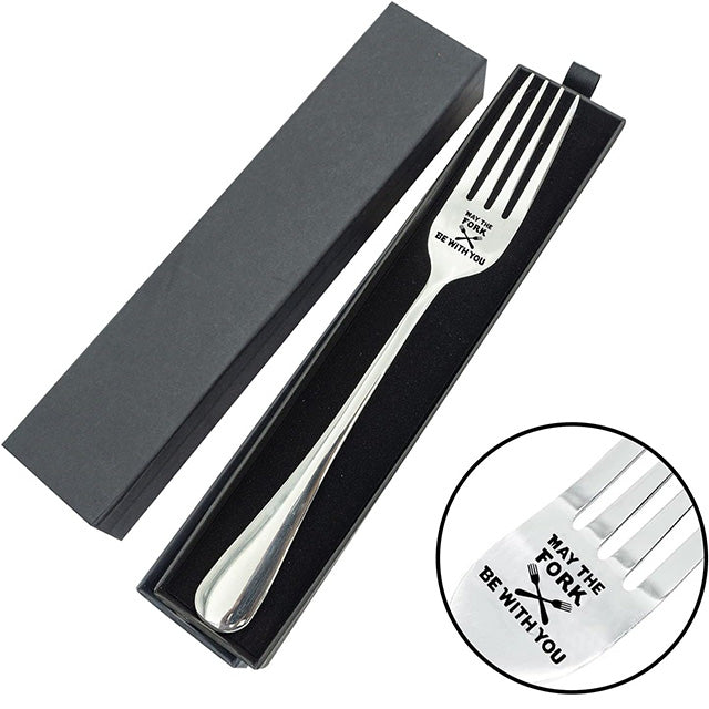 May The Fork Be With You Engraved Fork – Funny Star Wars Fan Gift