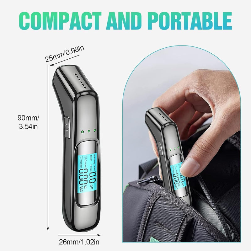 Portable Alcohol Breathalyzer – Professional Accuracy with HD Display & Smart Chip Technology
