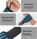 Compression Wrist Wraps – Elastic Wrist Support Brace for Weightlifting Pack of 2