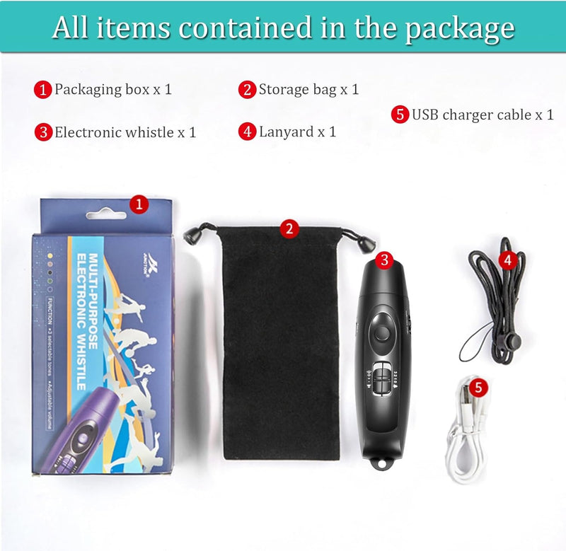 Multipurpose Blowless Electronic Whistle – Portable Loud 3-Tone Hand Whistle