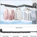 Wall-Mounted Clothes Tri Fold Clothes Airer – Space-Saving Retractable Laundry Dryer with Suction Cups
