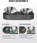 Dog & Cat Bowl with Elevated Stand - Stainless Steel & Easy to Clean