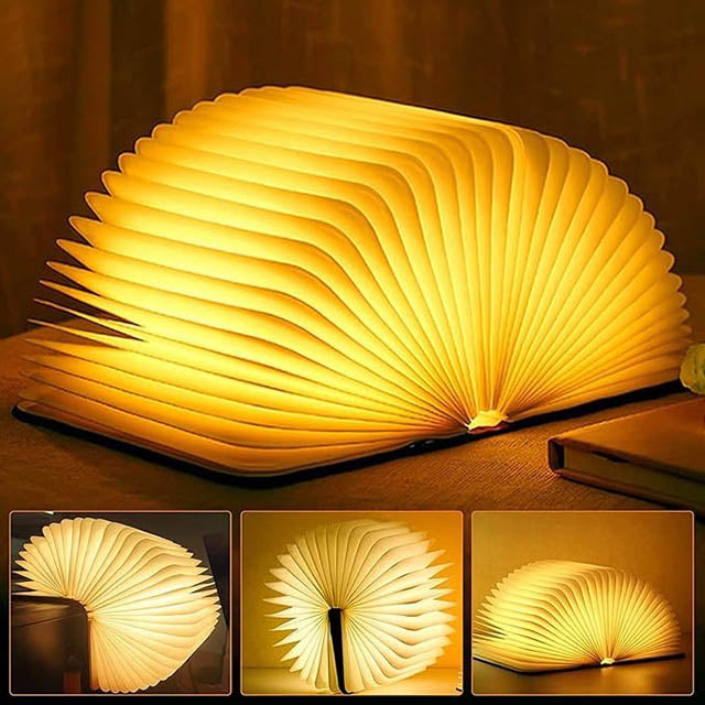 3D Folding Book Lamp – LED Night Light USB Rechargeable Dimmable Table Lamp