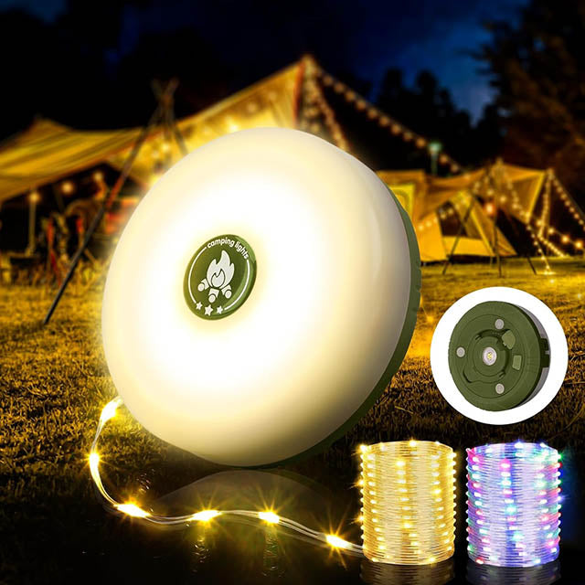 4-in-1 Portable Camping Light – Retractable Waterproof and Dual Lights – 10 Meter
