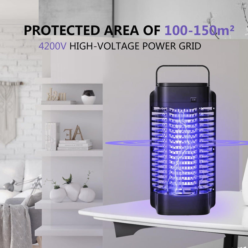 Electric Bug Zapper 4200V – 18W Waterproof Mosquito Killer Lamp for Indoor & Outdoor Use