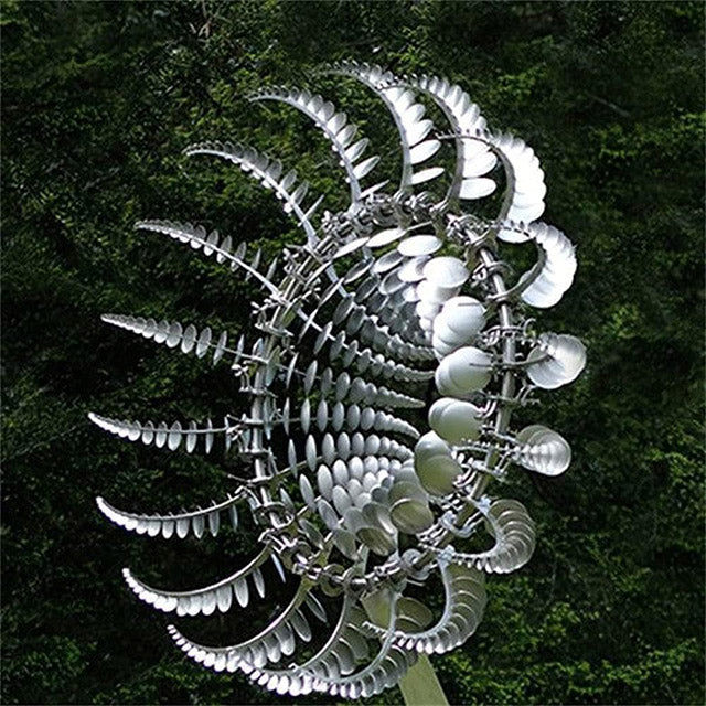 Metal Garden Windmill Spinner – Kinetic Yard Art for Outdoor Lawn & Patio Decor