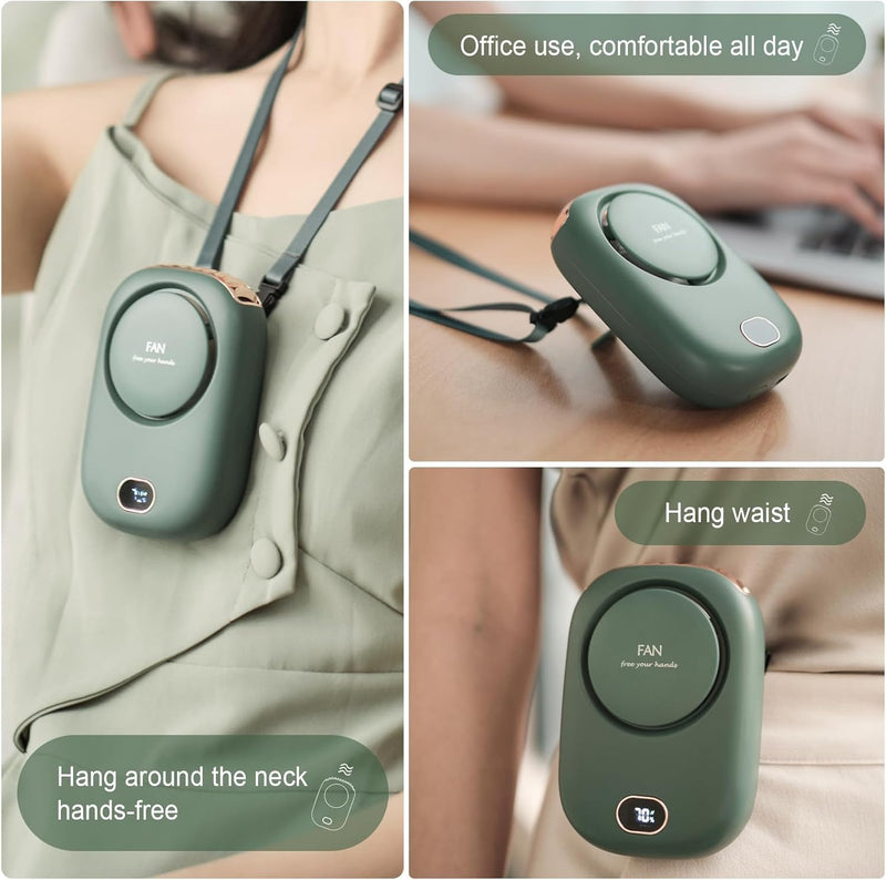 Portable Neck Fan – Hands-Free USB Rechargeable - 3 Speeds