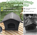 Indoor Outdoor Cat House – Enclosed Rainproof Sunproof & Coldproof Bed for Cats
