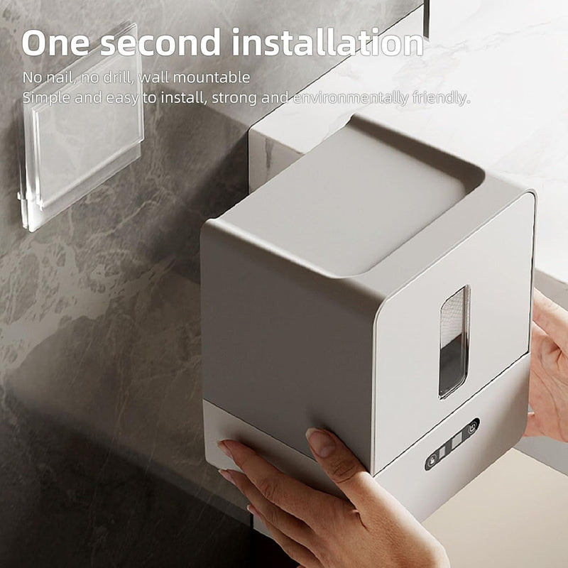 Touchless Paper Towel Dispenser – Smart Wall-Mount Toilet Roll Holder with Night Light