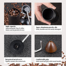 Manual Coffee Grinder – Adjustable Stainless Steel Burrs 25g Capacity Wooden