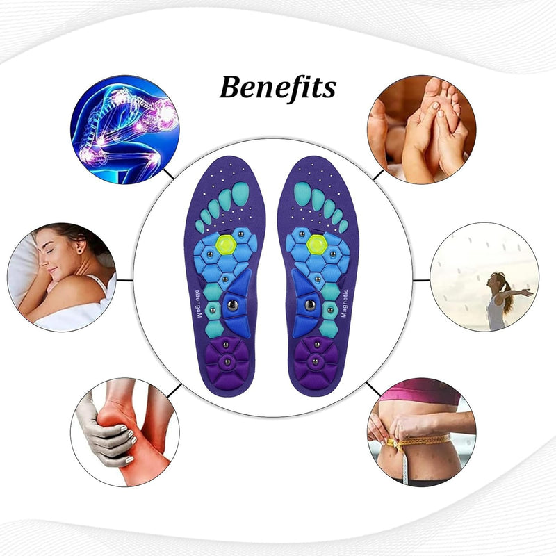 Magnetic Therapy Insoles – Breathable Acupressure Shoe Inserts for Foot Massage & Pain Relief