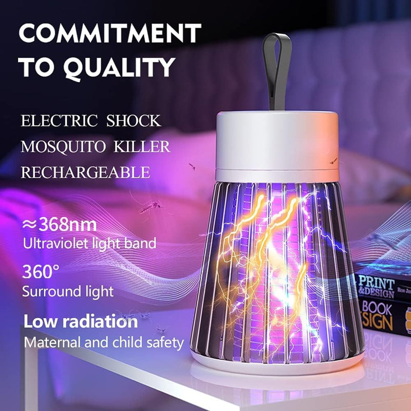 Rechargeable UV Mosquito Zapper - Portable Fly Repellent for Indoor & Outdoor Use