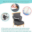 Portable Kids Booster Seat – Waterproof PU Chair with Backrest & Adjustable Straps