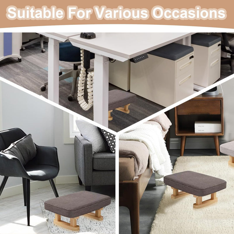 Modern Footstool – Pouffe with Removable Padded Seat Comfortable Foot Rest