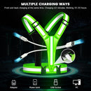 Reflective Running Vest Gear - Rechargeable & High Visibility for Cycling Walking