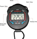Digital Sports Stopwatch – Handheld LCD Chronograph Timer for Training