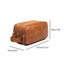 Waterproof PU Leather Toiletry Bag – Large Travel Dopp Kit and Grooming Organizer