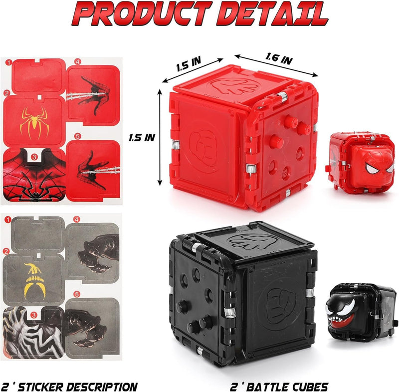 Spiderman Venom Rock Paper Scissors Battle Cubes – Interactive Guessing Game Toy for Kids