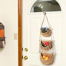 Macrame Hanging Basket – Boho Fruit & Vegetable Storage Basket And Kitchen Organizer