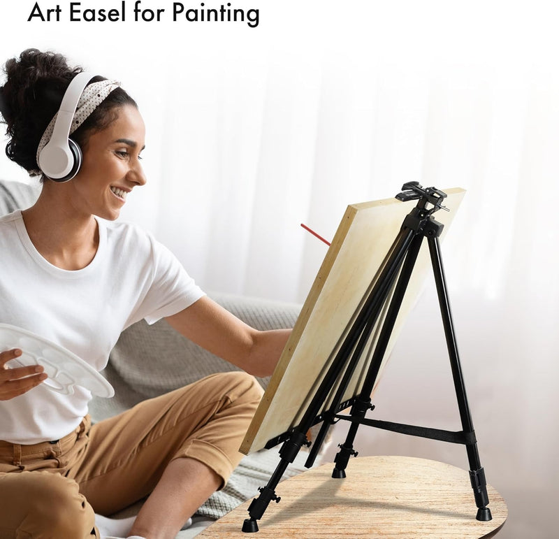 Adjustable Easel Stand – Aluminum Tripod for Painting & Display 22–66 Inch Height