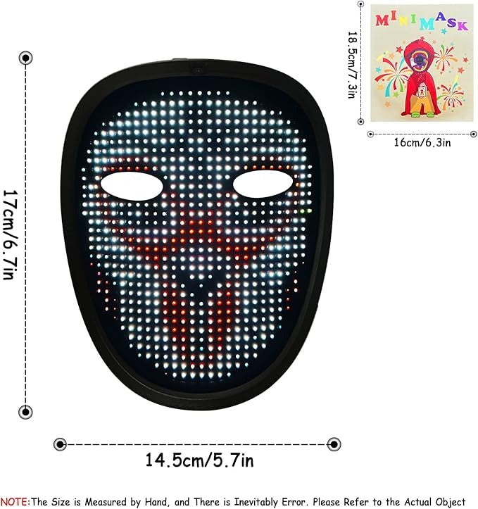 LED Mask with Gesture Control – Light-Up Toy for Kids