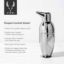 Penguin Cocktail Shaker 17oz – Professional Stainless Steel Shaker with Built-In Strainer