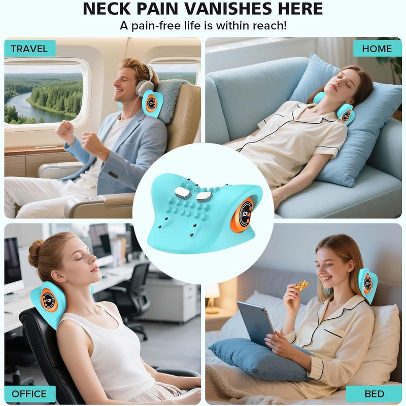 Rechargeable Portable Neck Massager - 3-in-1 Shiatsu Neck & Back
