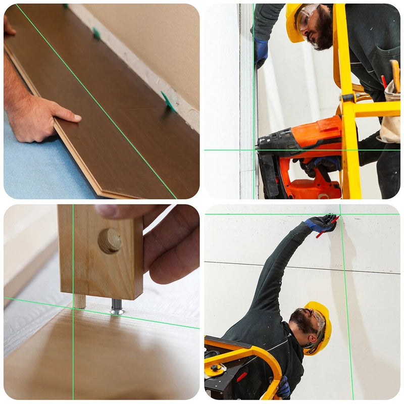 Mini 2 Line Infrared Laser Level – Portable Green 2-Line High-Precision Water & Alignment Meter
