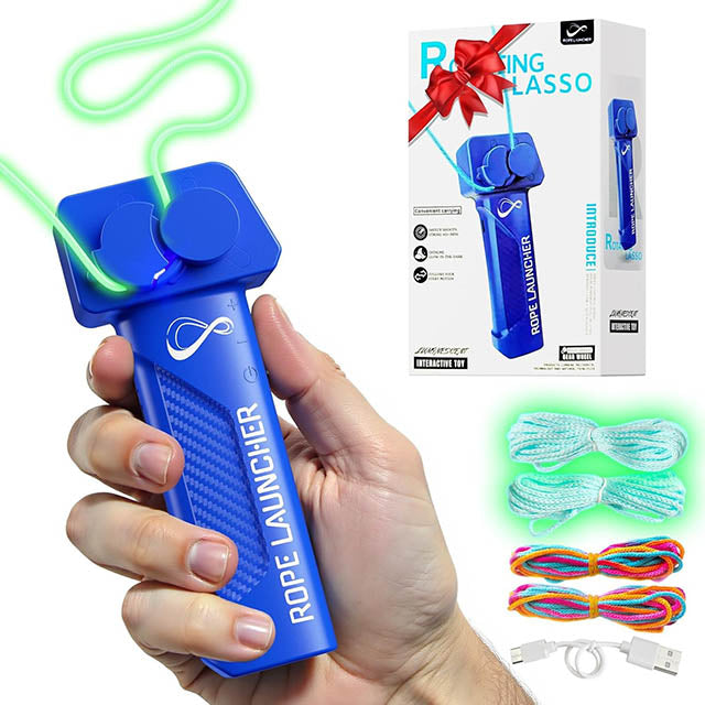 Glow-in-the-Dark Zip String Shooter Toy – Built-in UV Blacklight