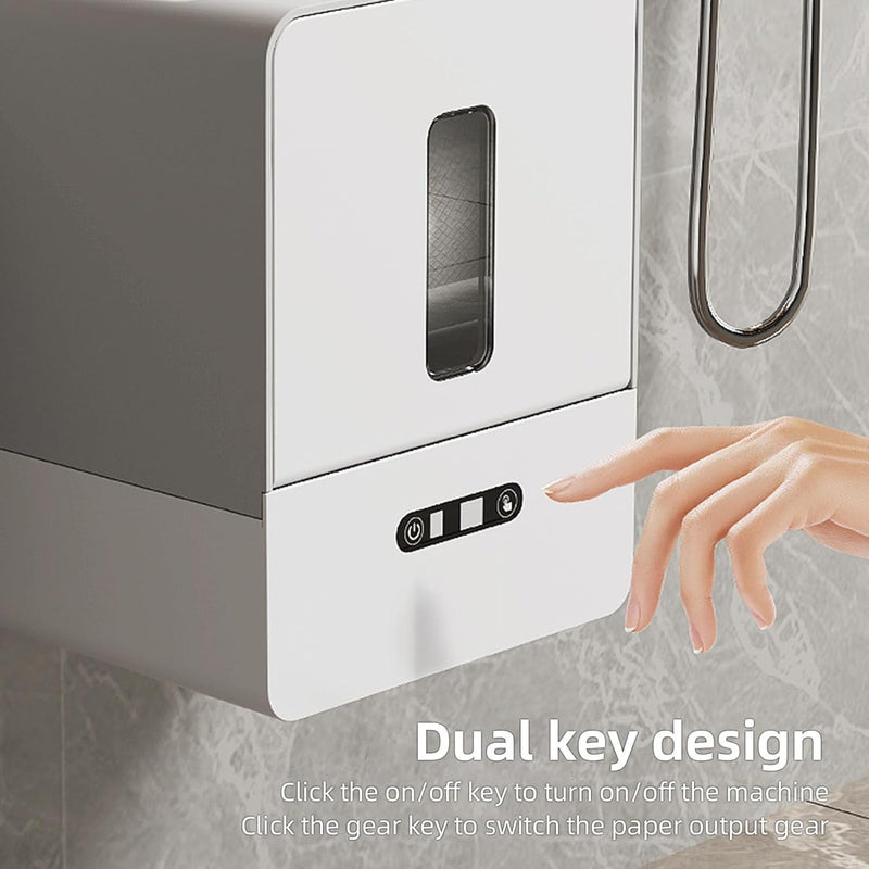 Touchless Paper Towel Dispenser – Smart Wall-Mount Toilet Roll Holder with Night Light