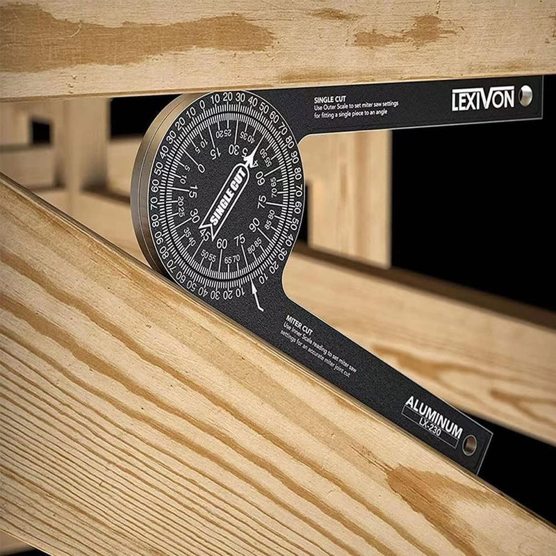 360° Aluminium Miter Saw Protractor – Precision Angle Finder Gauge