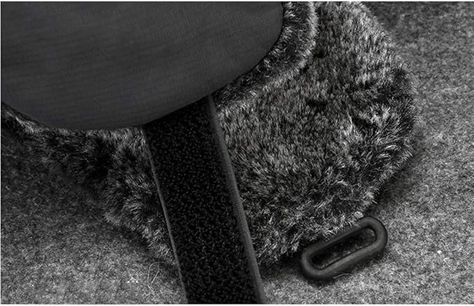 Fur Lined Winter Hat for Men – Thermal Hat with Earflaps Visor & Neck Warmer