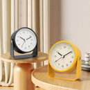 Retro Analog Silent Alarm Clock – 360° Rotating Battery-Operated Sturdy Metal Build