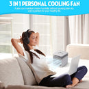 Portable 3 Speed Mini Air Conditioner – Personal Desktop AC Cooler Fan with Humidifier