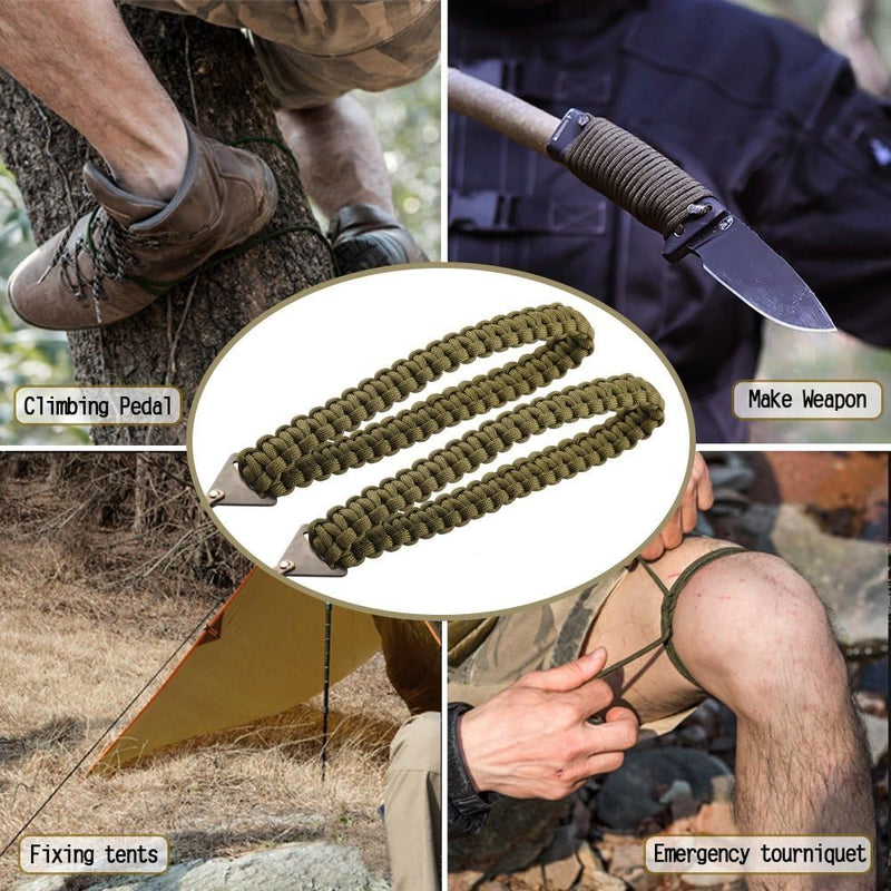 Pocket Chainsaw with Paracord Handle – 24 Inch Survival Hand Saw for Camping & Outdoors
