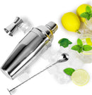 Professional Cocktail Shaker Set – Stainless Steel Bartender Tools with Jigger & Spoon 24oz