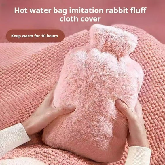 Hot Water Bottle with Soft Cover – 2L Large Capacity Winter Warmer