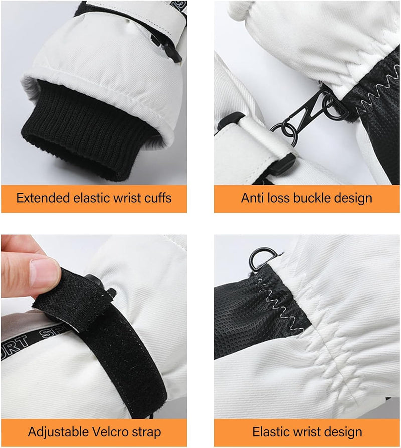Premium Winter Ski Gloves – Warm Waterproof & Touchscreen-Compatible Snow Gloves